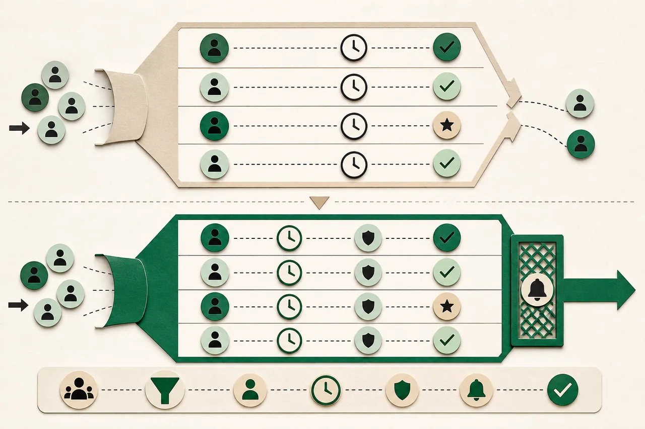 Unowned leads leaking from a CRM pipeline before ownership and escalation controls close the gap.